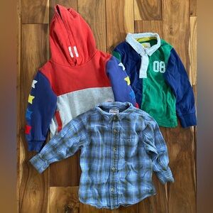 Hanna Andersson & Mini Boden Toddler Boy's Shirt Lot Size 3